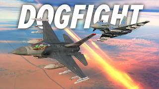 F-16 Viper VS Eurofighter Typhoon Dogfight | DCS World