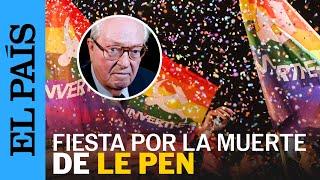 PARÍS celebra la muerte de Jean-Marie Le Pen con champán y brindis en la calle | EL PAÍS