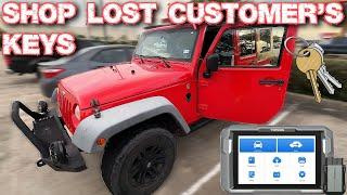 JEEP WRANGLER ALL KEYS LOST / MAKING A KEY FROM SCRATCH / TOPDON ULTRADIAG