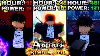 I Spent 48 Hours Training To Become the STRONGEST In Roblox Anime Simulator... Here's What Happened!