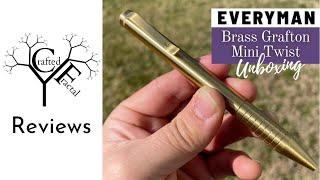 Beautiful EDC Pen - Everyman Brass Grafton Mini Twist - Unboxing & Review