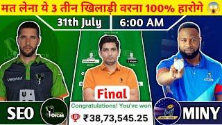 SEO vs MINY Dream11, SEO vs MINY Dream11 Team, SEO vs MINY Dream11 Prediction, SEOvsMINY Today Match