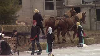 Amish young people on the ice! Lancaster County PA