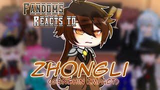 ~|Fandoms Reacts To Zhongli Genshin Impact|~|Fandoms Reacts To Each-Other Genshin Impact|~|GCRV|~