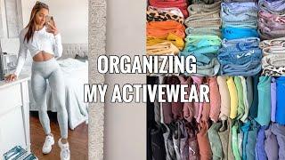 ORGANIZING MY GYM CLOTHING | closet clean out, my activewear collection