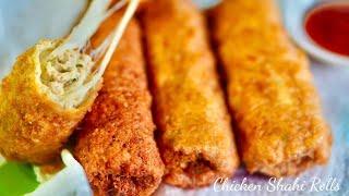 Chicken Shahi Rolls | Kebab Rolls (Cheese Stuffed)