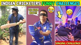 Indian Cricketers Most Funny Challenges | Cricketers Funny Games | Kohli, Sachin, Dhoni, & Yuvraj