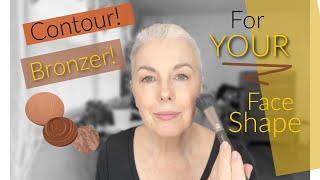 BRONZER, CONTOUR - What’s the difference?  PLUS! Placement guide for your unique, mature face shape!