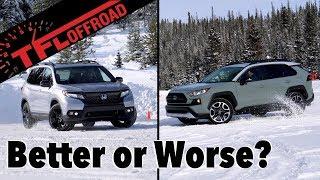 2019 Toyota RAV4 Adventure vs Honda Passport AWD: Compared on Snow and Ice