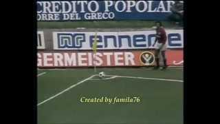 Napoli-Torino 2-1 (Junior, Maradona, Caffarelli) del 10 febbraio 1985 stadio "S.Paolo", calcio