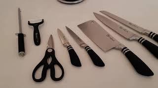 Набор кухонных ножей с подставкой Unique UN-1835