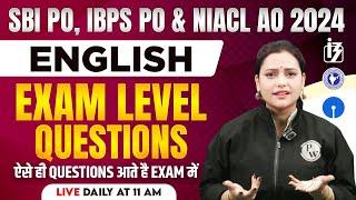 IBPS PO, SBI PO, NIACL AO 2024 | English Most Expected Questions | English by Rupam Ma'am