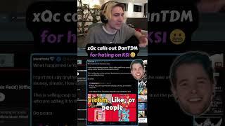 xQc CALLS OUT DanTDM for HATING on KSI  #xqc #dantdm #funny