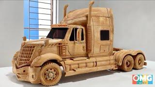 INTERNATIONAL LONESTAR TRUCK WOOD CARVING NEW 2022 | OMG