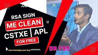 #CSTXE CLEAN #APL #RSA SIGN CLEAN PROCESS FREE BY #SKBWORLD