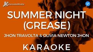 Jhon Travolta, Olivia Newton Jhon - Summer night (KARAOKE)[Instrumental with backing vocals] Grease