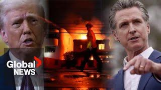 LA wildfires: Trump blames California governor Newsom for catastrophe