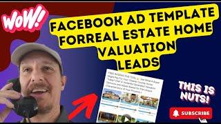 Facebook Ad Template For Real Estate Home Seller Valuation Leads