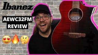 Is this GUITAR worth the MONEY?!? Ibanez AEWC32FM-RSF ACOUSTIC Guitar REVIEW