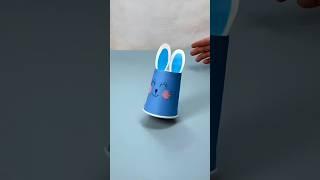  Running paper cup bunny ️‍️ #diy #origami #papercraft