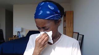 Female americans sneeze and blow their noses Part 5