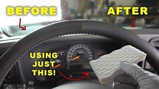 Restore Your Old Shiny Leather Steering Wheel Like New Again!