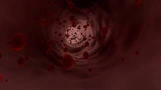 Red Blood cells flowing - 4K background video  - Medical background animation