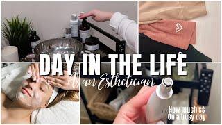 DAY In The Life as an Esthetician | How Much $$ I Make In a Day and Life Updates!