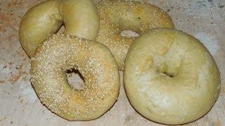 Bagels selbstgebacken aus dem Holzofen / Steinofen