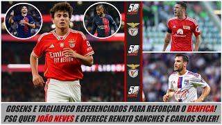 Benfica com novos alvos para a lateral esquerda! PSG quer incluir troca de jogadores por João Neves!