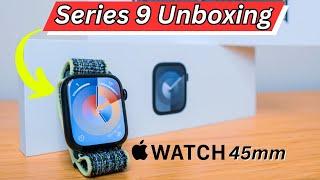 Apple Watch Series 9 - Unboxing and Setup (45mm Midnight Aluminum)