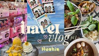 huahin travel vlog beach day, thai food, shopping , gatcha machine and more !