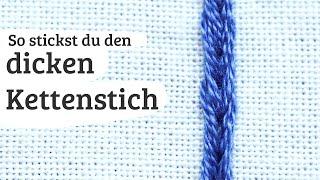 #63: dicker Kettenstich sticken lernen