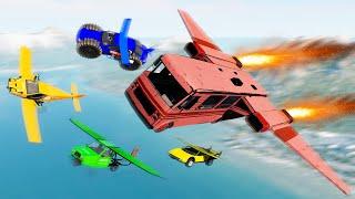 Flying Car Fight #3 - Who is better? - Beamng drive - Beamng drive