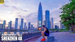 Shenzhen Night Walk | Shenzhen Talent Park And Shopping Area | Guangdong, China | 4K HDR | 深圳人才公园