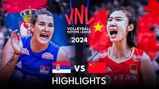  CHINA vs SERBIA  | Highlights | Women's VNL 2024