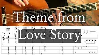 THEME FROM LOVE STORY - Full Tutorial with TAB - Fingerstyle Guitar