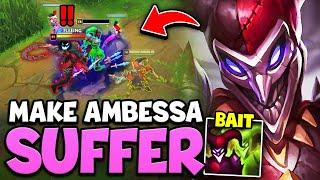 HOW TO MAKE THE NEW CHAMP AMBESSA HATE THEIR LIFE! (AP SHACO BAITS)