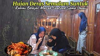 Diluar HUJAN DERAS !! MASAK Seafood Malam malam Auto TIDUR PULAS