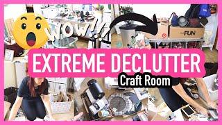  EXTREME Craft Room Declutter | CRAFT ROOM Clean With Me 2022