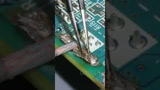 how to solder broken pad track in a pcb