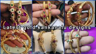 latest gold kankanalu designs with weight  // Kankanalu designs in gold // gold jewellery