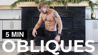 5 MIN OBLIQUES WORKOUT (NO EQUIPMENT) | OBLIQUES WORKOUT