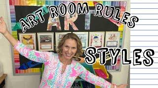 Different  Styles for Reciting Art Room Rules