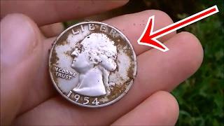TREASURE FOUND! MONSTER HOARD IN LAWN OF DREAMS PART 1 Metal Detecting 29 Silver Coins | JDs Variety