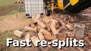 Fast re-splits on the Cord King M18-20 firewood processor - 054