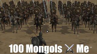 1 Spearman vs 100 Mongol Horsemen | Black & White | Steel and Flesh 2