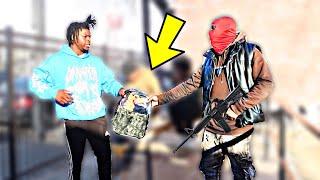 CARRYING $10,000 in CLEAR BACKPACK in ATLANTA’S MOST DANGEROUS HOODS!