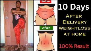 After Delivery Belly Fat Easy 5 Workout at Home ||  C- sec Belly || 10 Days Challenge