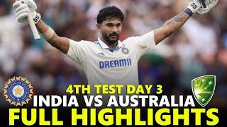 India vs Australia Full Highlights 4th Test 2024 Day 3 | IND VS AUS